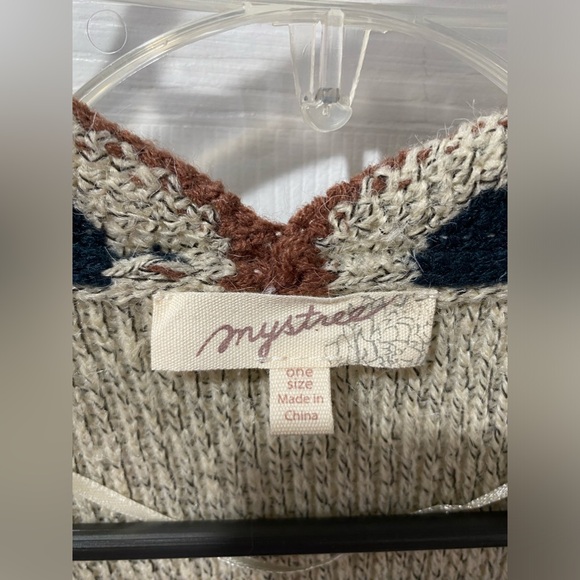 Mystree Anthropology women’s one size cardigan shawl sweater, boho, good cond. - Picture 3 of 5